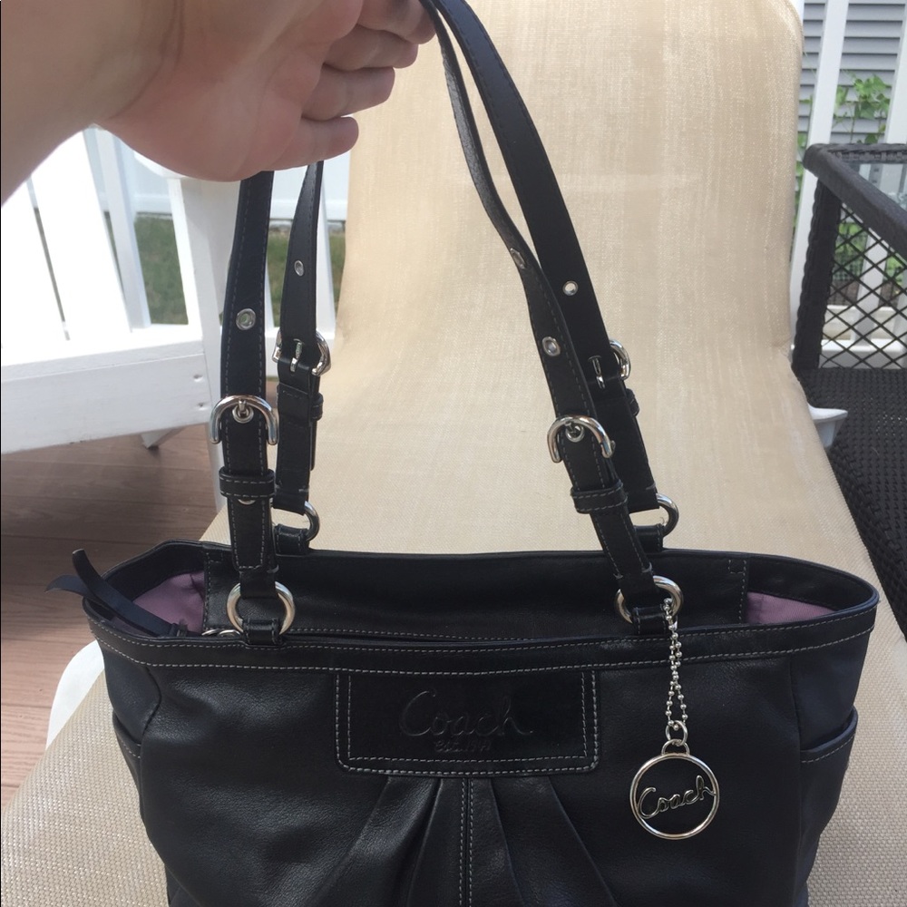 Black Coach Leather Purse